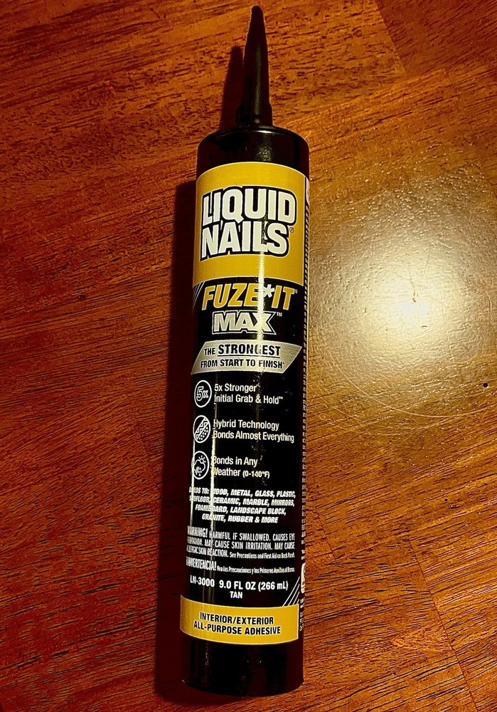 Liquid Nails Fuze It MAX 9 OZ Interior Exterior Construction Adhesive.