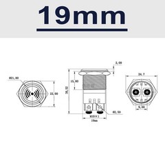 LED Red Flash Alarm Warning Indicator Signal Light with Buzzer 12V/24V 70~100dB
