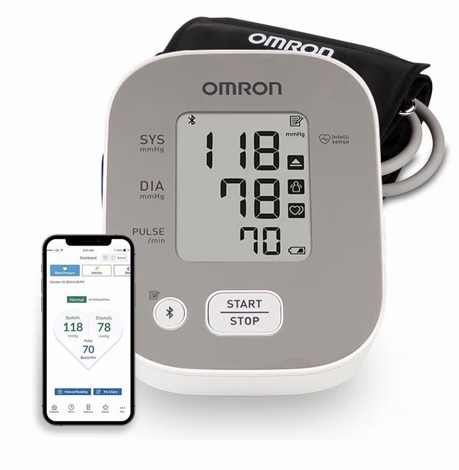 Omron BP9310T Arm-Type Digital Bluetooth Blood Pressure Monitor, Wide-Range Cuf…