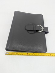 Franklin Covey CO AVA Gray Binder 9.2”x7” Full Grain Leather for Classic Planner