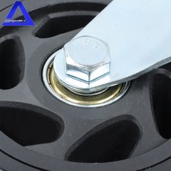 4Pcs Heavy Duty Polyurethane Black Casters 4-Inch 360 Rotation WIth Brake Caster
