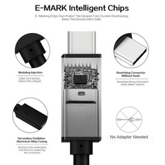 USB-C to USB-C Cable (40Gbps) SuperSpeed [Certified] USB4 to USB Type-C, 100W…