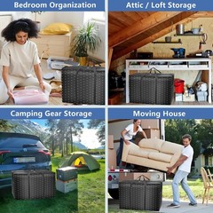 4 Pack Large Heavy Duty Moving Bags, 37 gal Storage Bags with Strong Zipper &…