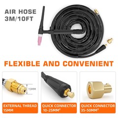 Flux Core MIG Welder 135A 110V 3-IN-1 MIG/ARC/Lift TIG with TIG Welding Torch