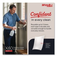 WypAll 34865 X60 12.5″ x 13″ 1/4 Fold General Clean Cloths (76/Bx, 12 Bx/Ct) New