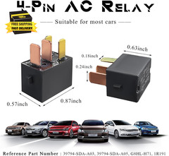4 PCS Car AC Relay, G8HL-H71-12VDC 4 Pins AC and Starter Relays, Multiple Power