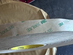 3M Double Coated Tape 93020LE, Clear, 1/2 in x 180 yd, 7.9 mil, 1 Roll
