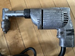 Vintage THOR Silverline 1/4″ Angle Drill WORKS MISSING Trigger plug in electric