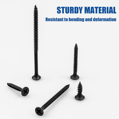 Wood Screws Assortment Kit, 168 PCS, High Hardness Phillips Drive Screws Set, Bl