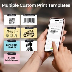 Thermal Labels for PM220 Label Maker, 50x30mm, 3 Rolls, White