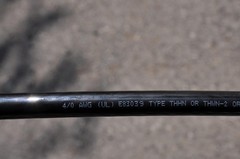 4/0 AWG Copper THHN THWN-2 Wire 50 Feet Black