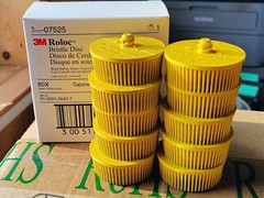 (10) 3M Automotive Scotch-Brite 2″ Roloc Ceramic Bristle Disc Brush Med Yellow