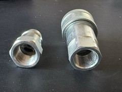 One Set 1/4″ Body 1/4″ NPT Poppet Pioneer Style Hydraulic Quick Connect Coupler