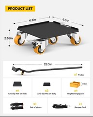 Furniture Dolly, Furniture Movers with 5 Wheels,Carbon Steel Panel Heavy Duty Do