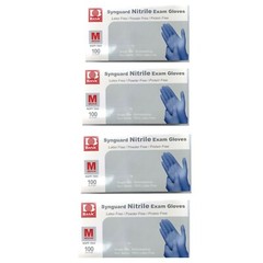 Synguard Nitrile Exam Gloves Powder-Free Blue medium (4x 100/Bx)