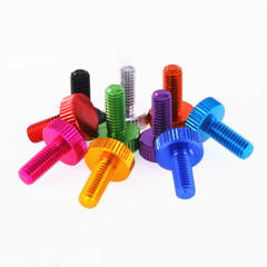 M4 Aluminum Alloy Knurled Thumb Screws Hand Grip Knob Bolts Thread L:8-25mm