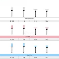 牙科复合抛光燃烧器套件 RA 2.35 毫米硅胶抛光机适用于 Contra Angle-