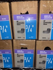 Poly Inserts | 90 Degree Combination Elbow | 3/4” | Qty. 25 | One Box