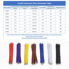24AWG 22AWG Jumper Wire Dual-Head Tin Plating Welde Electronic Cable 5/10/15 cm