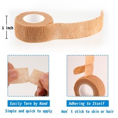 24 Pack Self Adherent Cohesive Wrap Bandages 1 Inches X 24 Count (Pack of 1)