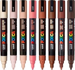 posca Markers Portrait Tones Set of 8, Acrylic Paint Medium,