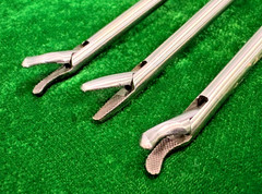 3pc Laparoscopic Bariatric Needle Holder Straight & Curved Jaw 5mmx45cm Reusable