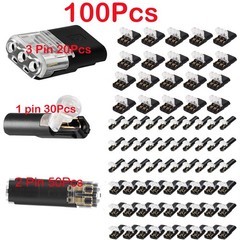 100Pcs 1/2/3 Pin Electrical Wire Connectors Kit Quick Splice Wire Connectors