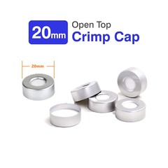 Simpure 5000pcs 20mm Crimp Top Caps Aluminum Crimp Seal for 10ml 20ml HPLC Vials