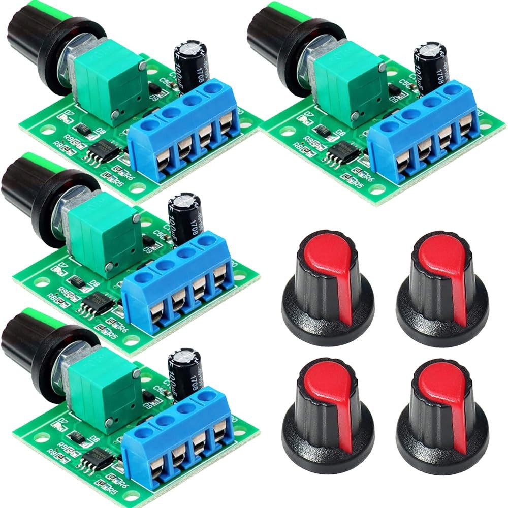 4pcs PWM Low Voltage Motor Speed Controller DC 1.8V/3V/5V/6V/12V 2A 1803BK 18