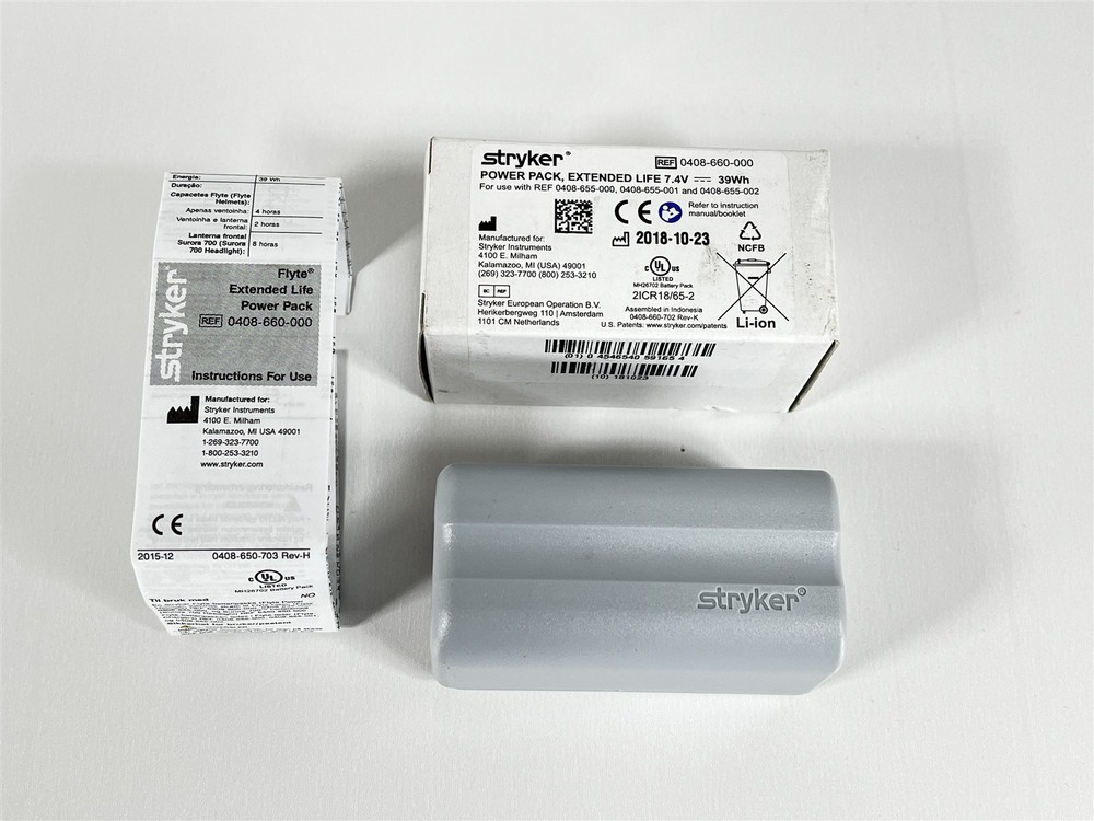 Stryker 0408-660-000 Extended Life Power Pack 7.4V