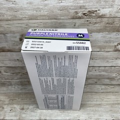 1 Box HALYARD PURPLE NITRILE EXAM GLOVES Powder-Free Size: MEDIUM Exp: 4/2027