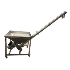 Flour Screw Feeding Vibrating Hopper Inclined Conveyor Machine Auger Feeder CE