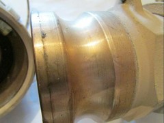 2-1/2″ Brass? Copper? Alloy Fuel Hose Camlock 45 Degree Elbows 13229E0142, New