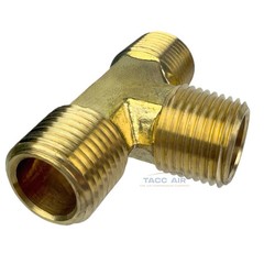 1/2″ x 1/2″ x 1/2″ NPT Male Equal Pipe Tee Brass 3 Way MNPT Fitting