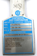 CONTINENTAL DISC CORPORATION 4″ LOTRX (FS) 8268095A RUPTURE DISC