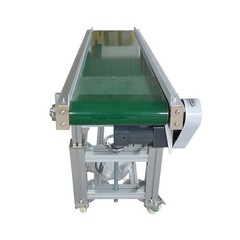 110V 59″×11.8″ Inclined Wall PVC Conveyor Belt Transport Machine Load 66-88Lbs