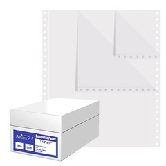 Continuous Computer Paper 9.5″x11″ L&R Perf Blank 2-Pt White/White 15lb 1700/Ctn