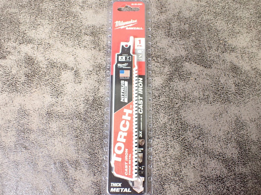 NEW Milwaukee 48-00-5261 Sawzall 6″ X 7TPI w Nitrus Carbide Teeth Blade (BN302)