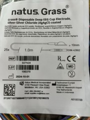 Natus Grass® Disposable Deep EEG Cup Electrode, Silver-Silver Chloride 25-Set