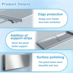 39″ Folding Stainless Steel Concession Shelf for Food Trucks and Stalls