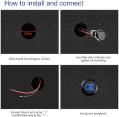 12V LED Indicator Small Light Waterproof High Beam, Single Arrow, Parking Indica