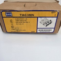 Ilsco T3A2-350N Electro Tin Plated Aluminum Alloy TA3 Dual Rated Mechanical Lug