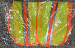 Orange Stripe / Yellow Reflective Sleeveless Traffic Safety Vest 8028C -One Size