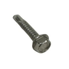 20 pcs Self Drilling TEK Screws 1/4 in x 1-1/4 in Hex Head Stainless Steel