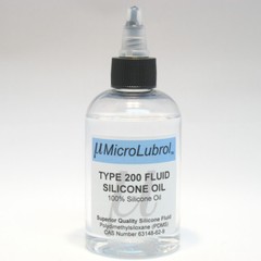 MicroLubrol 200 Fluid Pure Silicone Lubricant Oil PDMS 200 cst centistokes 4 oz