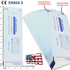 200 3.5″ x 10″ Self-ing Sterilization Pouches for Autoclave SA