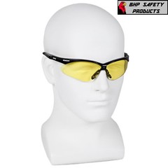 KLEENGUARD NEMESIS SAFETY GLASSES YELLOW/AMBER LENS NIGHT DRIVING 25659 (1 PAIR)