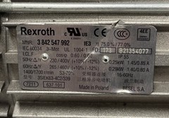 Rexroth 3-842-547-470 Motor 0.09-0.10 kW 200/346-220/400V 1400/1680RPM