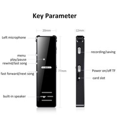 128G Spy Audio Recorder Digital Voice Activated Mini Sound Dictaphone MP3 Player