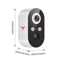 Wireless 1080P Security Camera, Color Night Vision, 120° View, ABS Housing